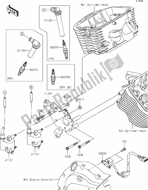 Toutes les pièces pour le 22 Ignition System du Kawasaki VN 900 Vulcan Classic 2018