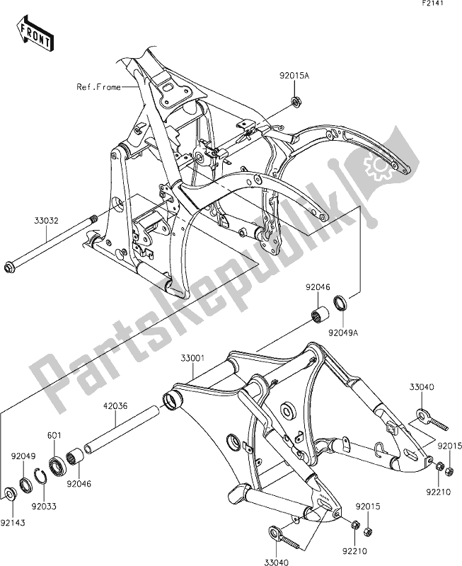 Toutes les pièces pour le 30 Swingarm du Kawasaki VN 900 Vulcan Classic 2018