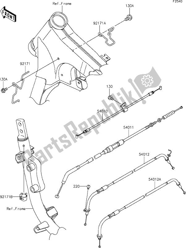 All parts for the 48 Cables of the Kawasaki VN 900 Vulcan Classic 2018