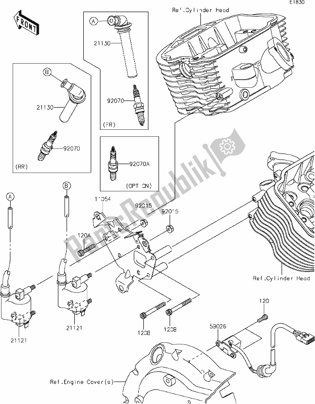 Toutes les pièces pour le 22 Ignition System du Kawasaki VN 900 Vulcan Classic 2019