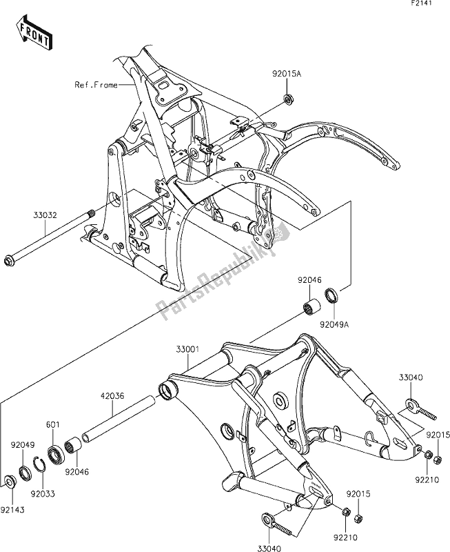 Wszystkie części do 30 Swingarm Kawasaki VN 900 Vulcan Classic 2019