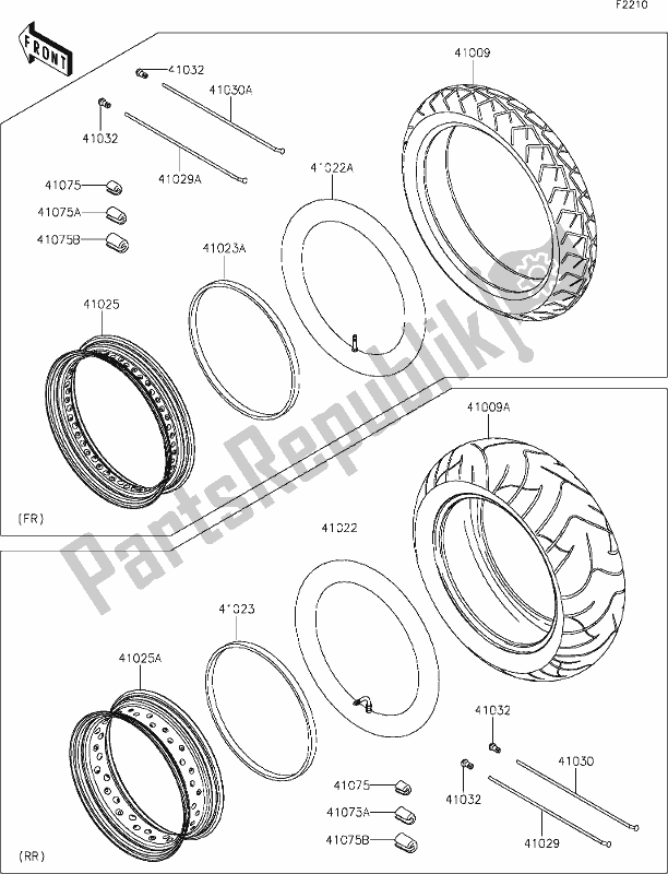 Wszystkie części do 35 Tires Kawasaki VN 900 Vulcan Classic 2019