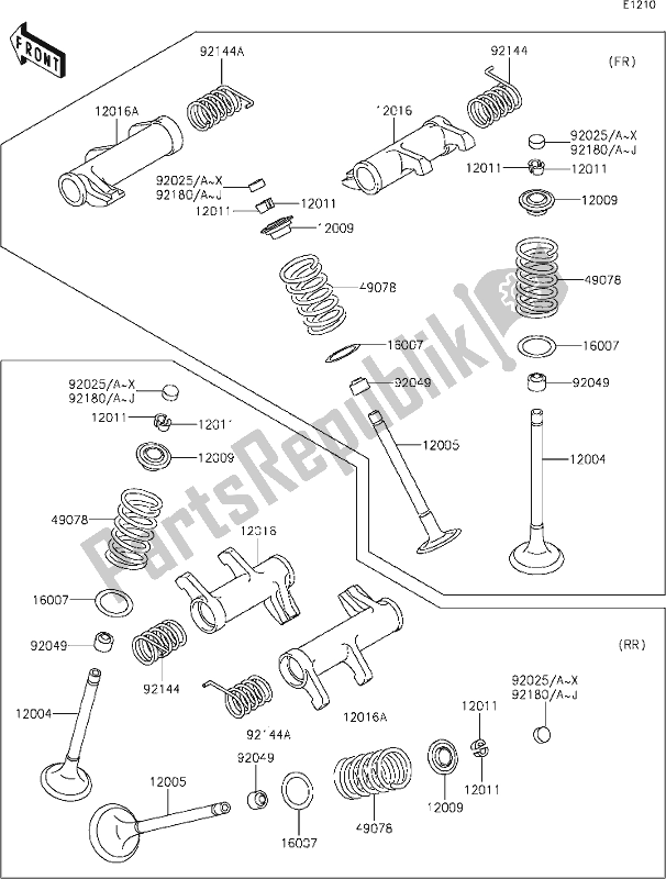Alle onderdelen voor de 6 Valve(s) van de Kawasaki VN 900 Vulcan Classic 2019