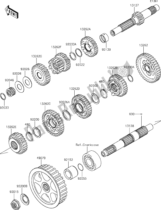 Todas as partes de 10 Transmission do Kawasaki VN 900 Vulcan Classic 2020