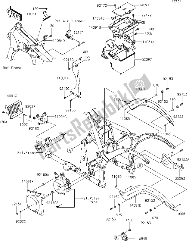 Alle onderdelen voor de 29 Frame Fittings van de Kawasaki VN 900 Vulcan Classic 2020