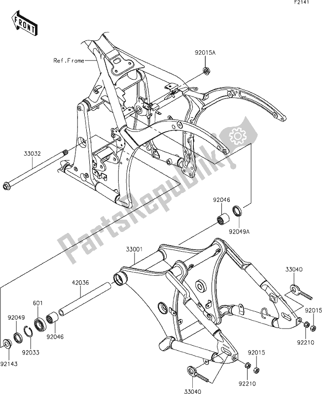 Wszystkie części do 30 Swingarm Kawasaki VN 900 Vulcan Classic 2020