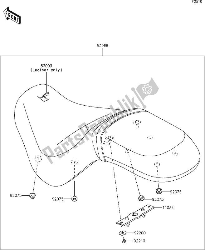 All parts for the 46 Seat of the Kawasaki VN 900 Vulcan Classic 2020