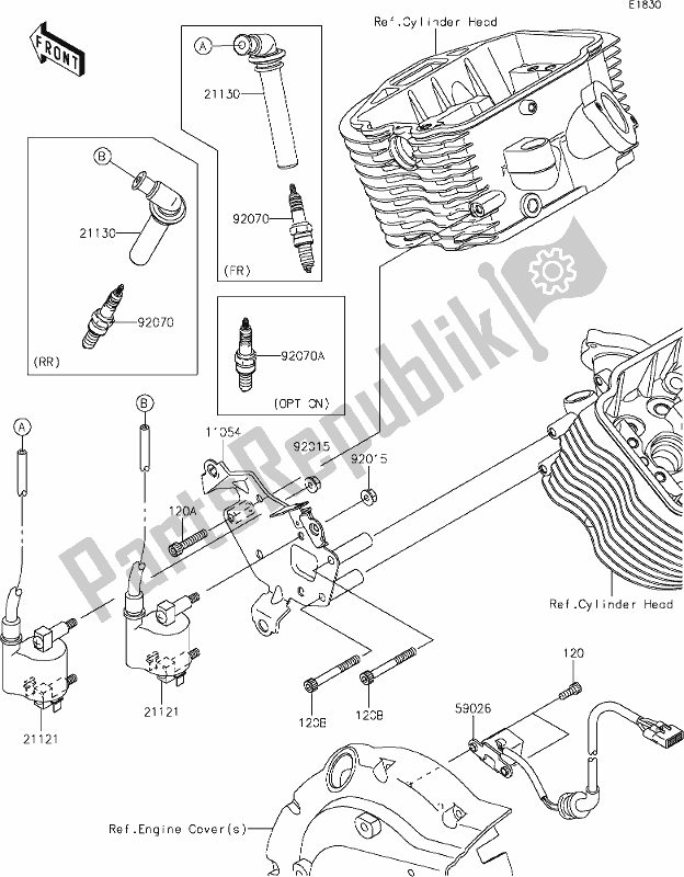 Wszystkie części do 22 Ignition System Kawasaki VN 900 Vulcan Classic 2021