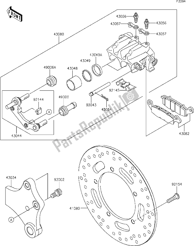 Todas las partes para 42 Rear Brake de Kawasaki VN 900 Vulcan Classic 2021