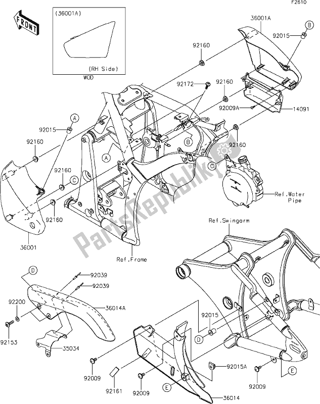 Todas las partes para 49 Side Covers/chain Cover de Kawasaki VN 900 Vulcan Classic 2021