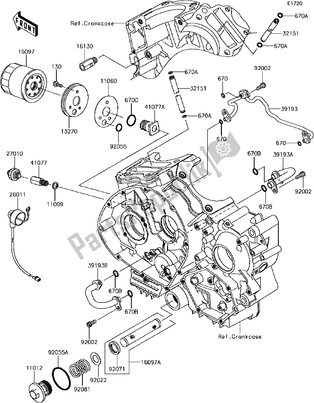 All parts for the C-12oil Filter of the Kawasaki VN 900 Vulcan Custom 2017