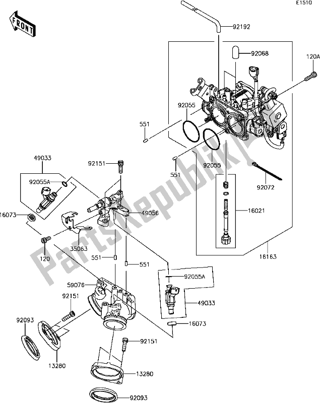 All parts for the C-8 Throttle of the Kawasaki VN 900 Vulcan Custom 2017