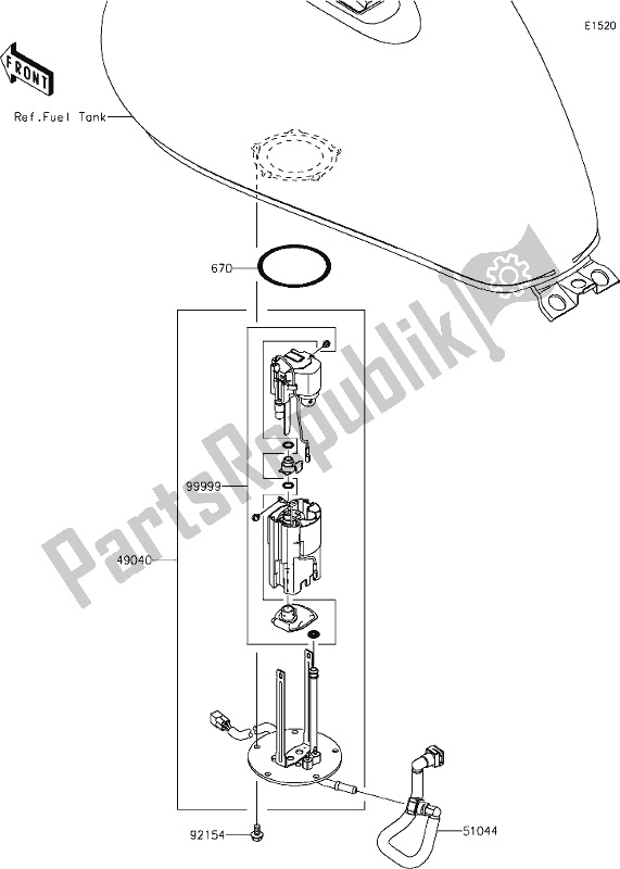 Tutte le parti per il 17 Fuel Pump del Kawasaki VN 900 Vulcan Custom 2017