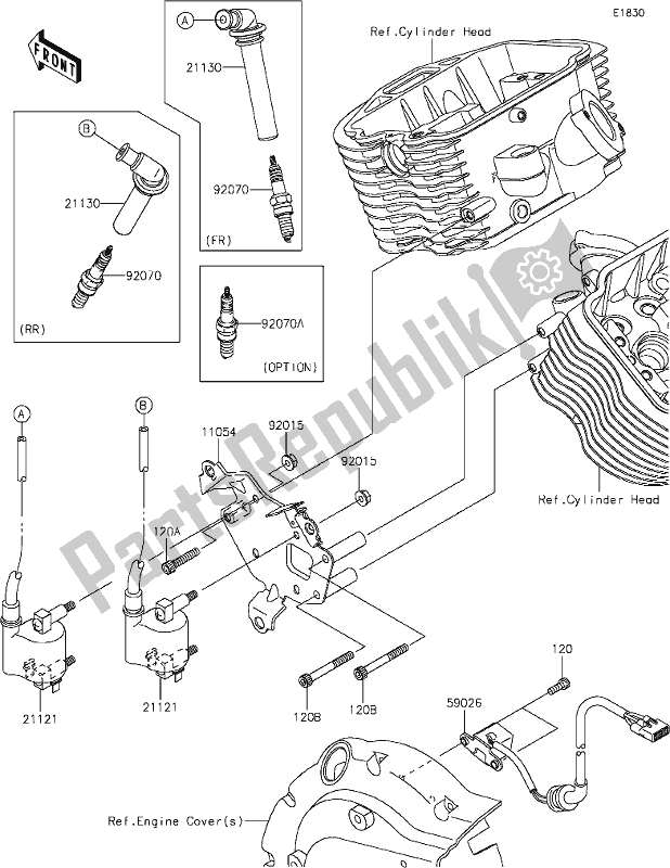 All parts for the 22 Ignition System of the Kawasaki VN 900 Vulcan Custom 2017