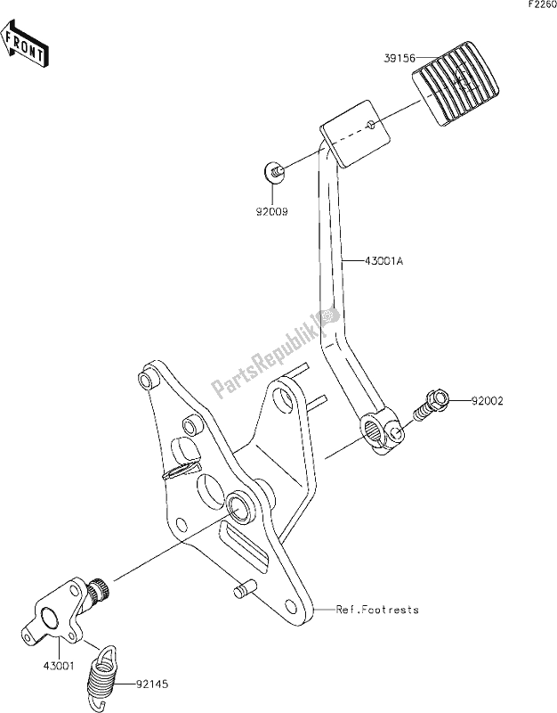 Todas las partes para 38 Brake Pedal de Kawasaki VN 900 Vulcan Custom 2017