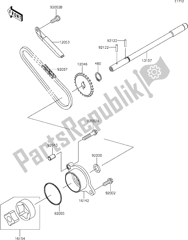 Todas as partes de 19 Oil Pump do Kawasaki VN 900 Vulcan Custom 2018