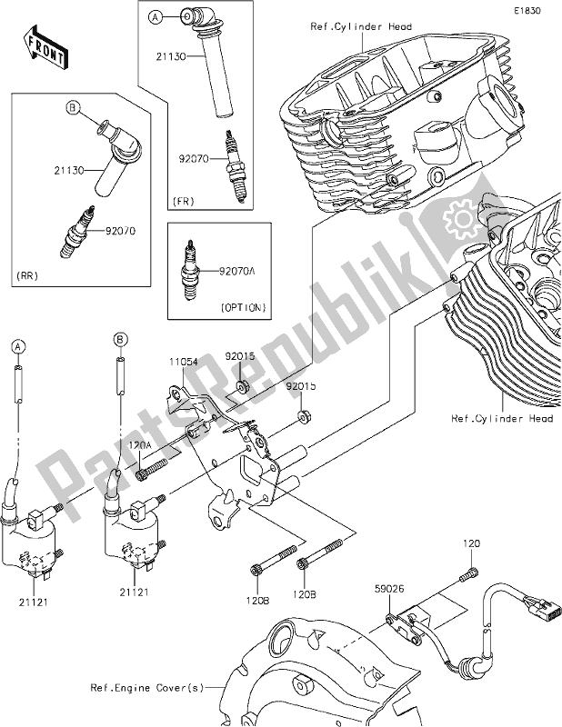 Tutte le parti per il 22 Ignition System del Kawasaki VN 900 Vulcan Custom 2018