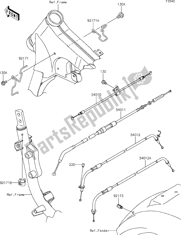 All parts for the 48 Cables of the Kawasaki VN 900 Vulcan Custom 2018