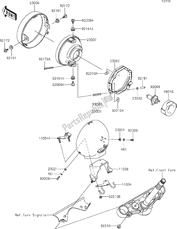 Tutte le parti per il 50 Headlight(s) del Kawasaki VN 900 Vulcan Custom 2018