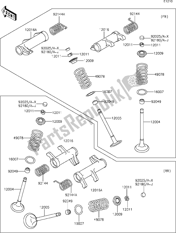 Toutes les pièces pour le 6-1 Valve(s) du Kawasaki VN 900 Vulcan Custom 2018