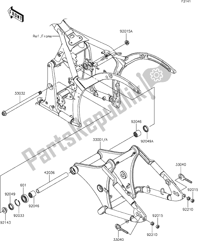 Wszystkie części do 30 Swingarm Kawasaki VN 900 Vulcan Custom 2019