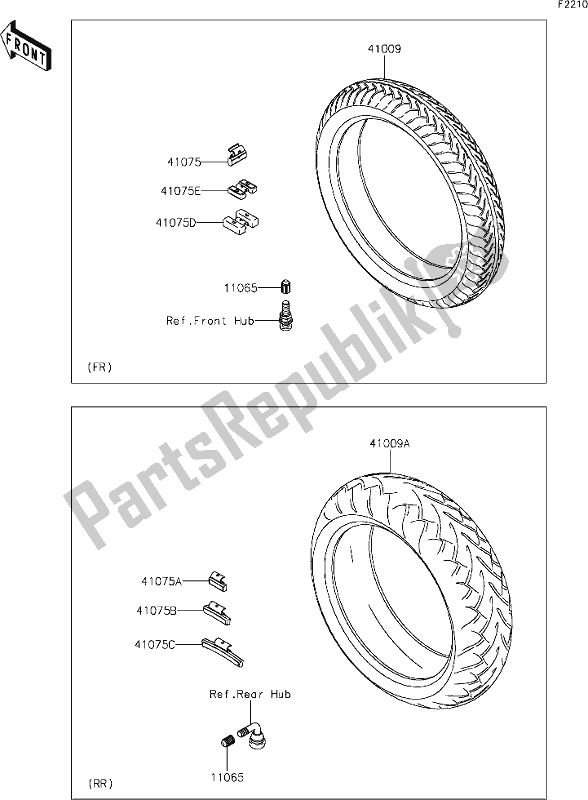 All parts for the 35 Tires of the Kawasaki VN 900 Vulcan Custom 2019