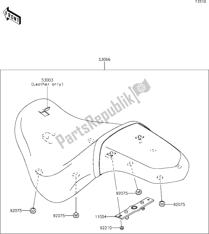 Toutes les pièces pour le 46 Seat du Kawasaki VN 900 Vulcan Custom 2019