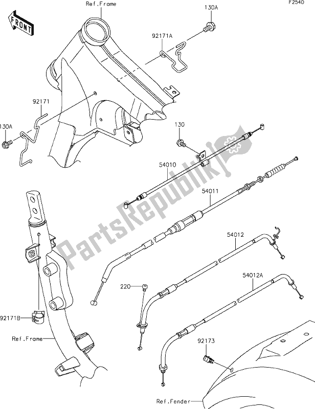 All parts for the 48 Cables of the Kawasaki VN 900 Vulcan Custom 2019