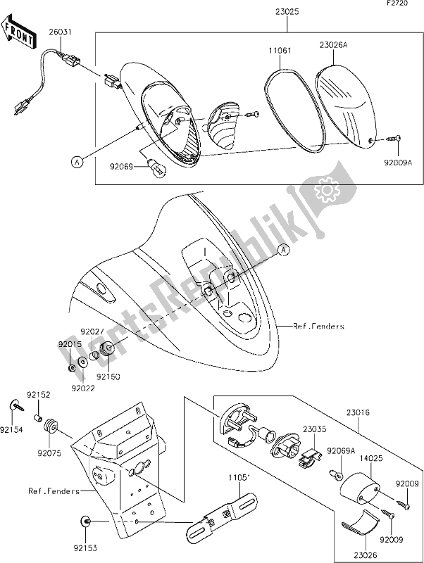 Todas las partes para 51 Taillight(s) de Kawasaki VN 900 Vulcan Custom 2019