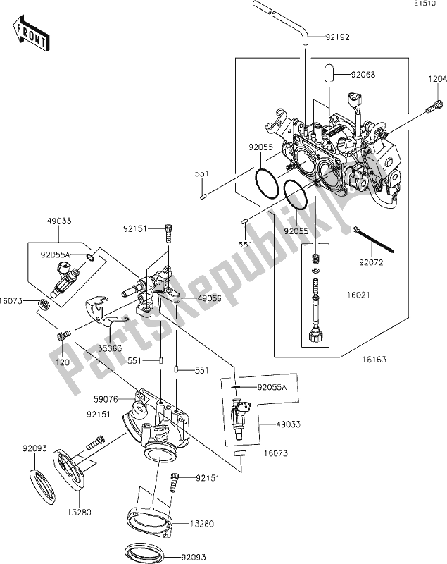 All parts for the 16 Throttle of the Kawasaki VN 900 Vulcan Custom 2020