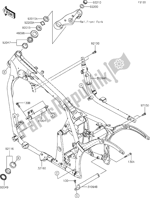 Wszystkie części do 27 Frame Kawasaki VN 900 Vulcan Custom 2020