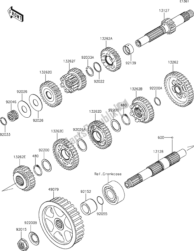 Todas las partes para 10 Transmission de Kawasaki VN 900 Vulcan Custom 2021