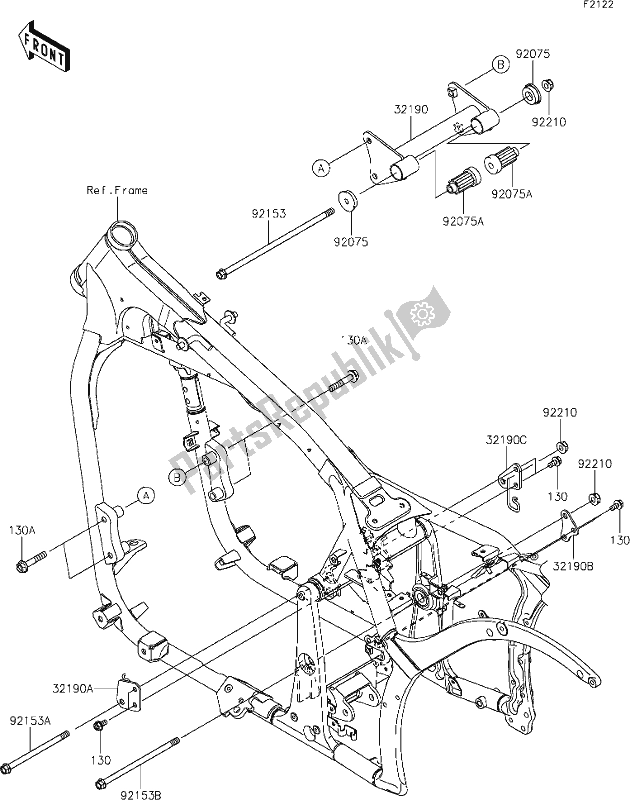 Todas las partes para 28 Engine Mount de Kawasaki VN 900 Vulcan Custom 2021