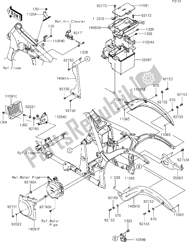 All parts for the 29 Frame Fittings of the Kawasaki VN 900 Vulcan Custom 2021