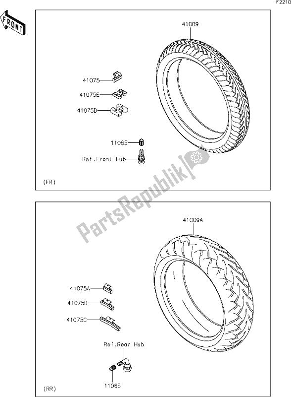 Todas las partes para 35 Tires de Kawasaki VN 900 Vulcan Custom 2021