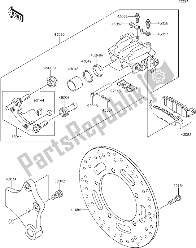 Todas las partes para 42 Rear Brake de Kawasaki VN 900 Vulcan Custom 2021