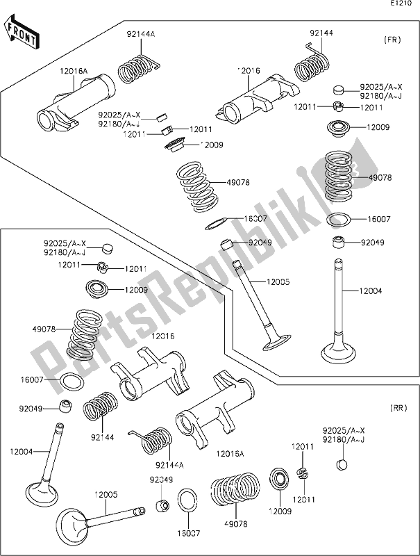 Alle onderdelen voor de 6-1 Valve(s) van de Kawasaki VN 900 Vulcan Custom 2021