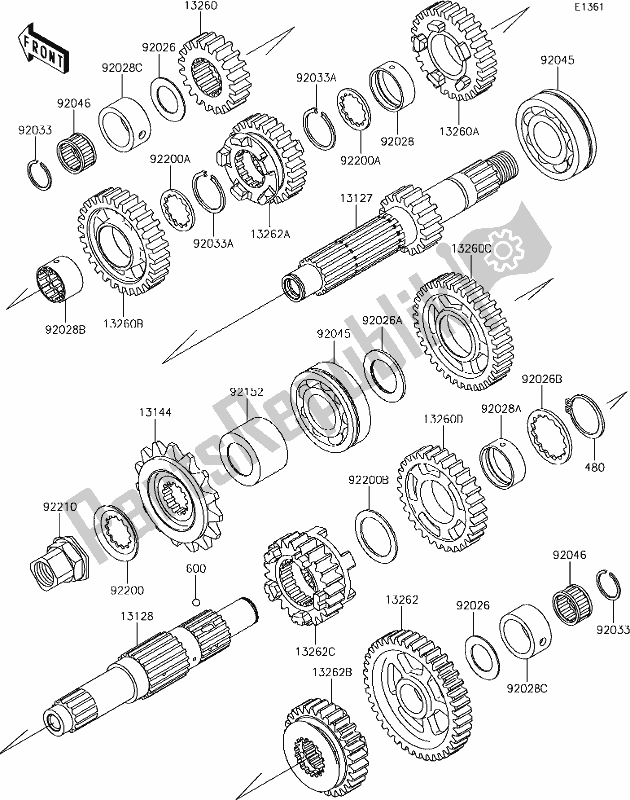 Wszystkie części do 11 Transmission Kawasaki W 800 2018