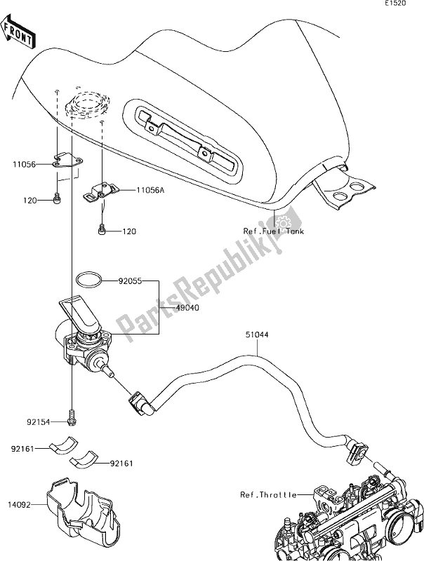 Alle onderdelen voor de 20 Fuel Pump van de Kawasaki W 800 2018