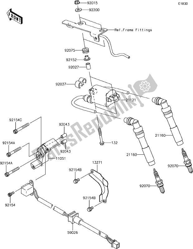 All parts for the 24 Ignition System of the Kawasaki W 800 2018