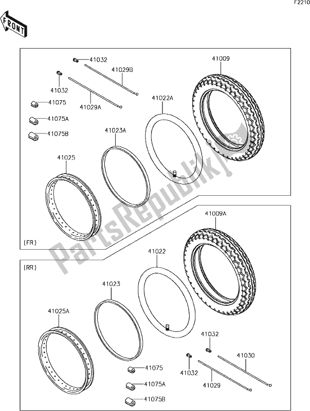 Todas las partes para 34 Tires de Kawasaki W 800 2018