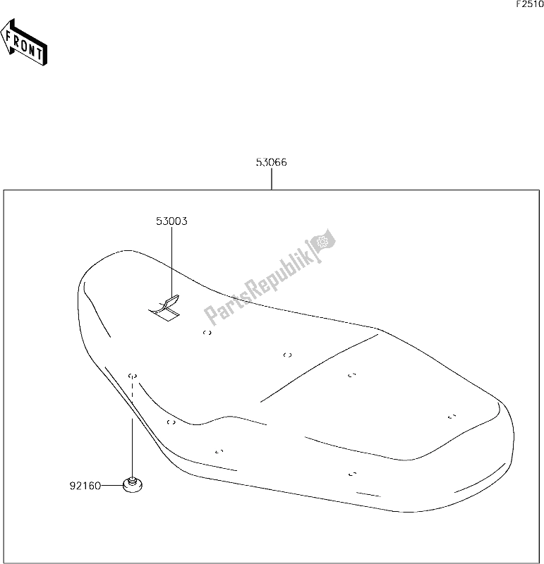 All parts for the 43 Seat of the Kawasaki W 800 2018