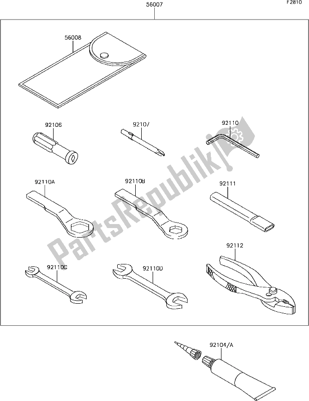 All parts for the 52 Owner's Tools of the Kawasaki W 800 2018