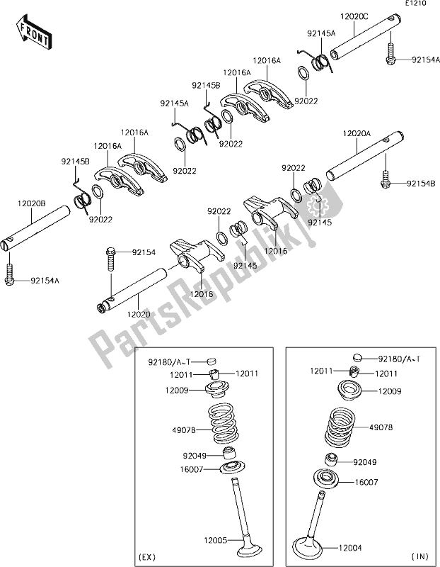 All parts for the 6-1 Valve(s) of the Kawasaki W 800 2018