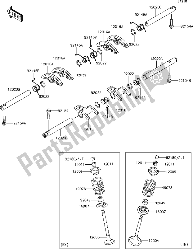 All parts for the 6 Valve(s) of the Kawasaki W 800 2018