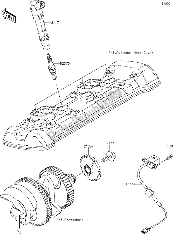 All parts for the 24 Ignition System of the Kawasaki Z 1000 2017