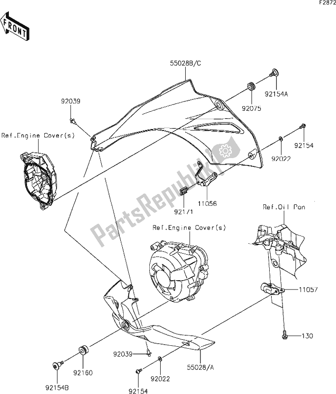 Tutte le parti per il 66 Cowling Lowers del Kawasaki Z 1000 2017