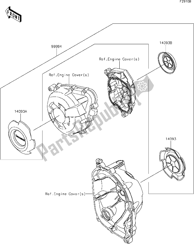 All parts for the 69 Accessory(crankcase Ring) of the Kawasaki Z 1000 2017