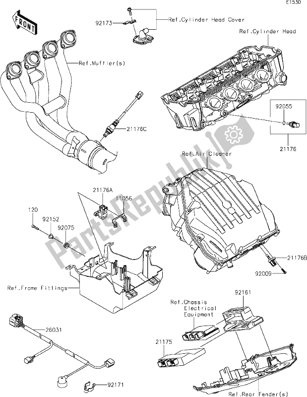 All parts for the 20 Fuel Injection of the Kawasaki Z 1000 2018