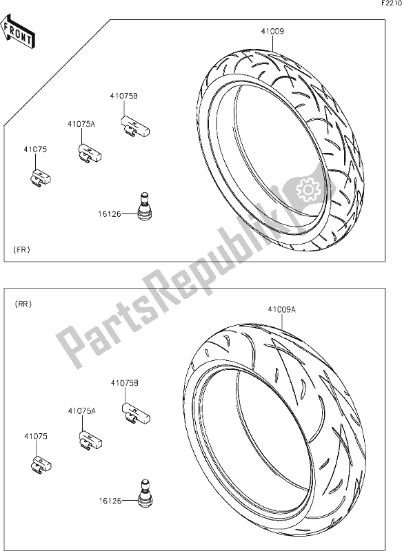 All parts for the 37 Tires of the Kawasaki Z 1000 2018